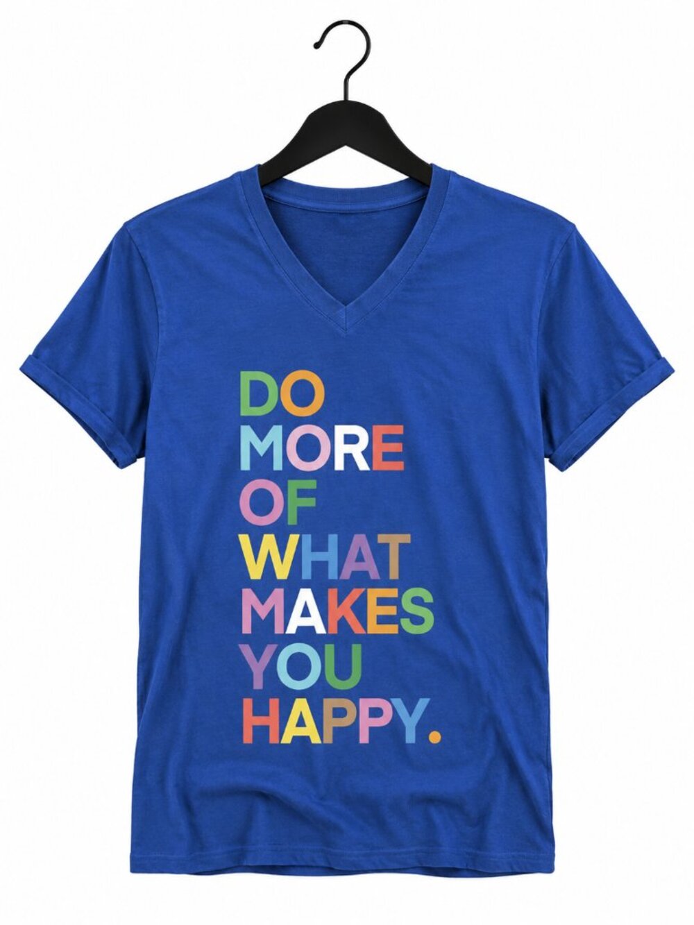 Women's Graphic Tee Casual Short Sleeve V Neck, BLUE, Size MEDIUM